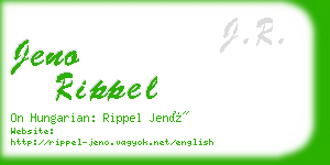 jeno rippel business card